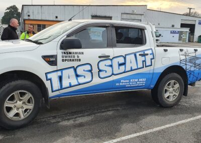 Tas Scaff ute signage