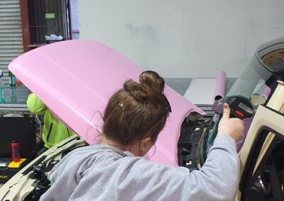 Pink Barbie car install