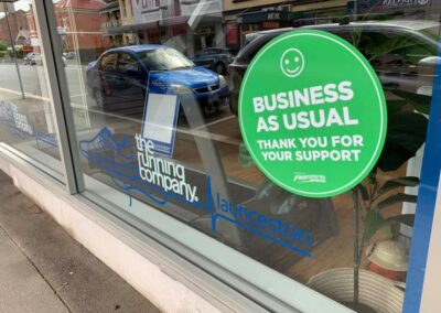 The Running Company COVID Signage