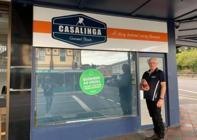 Casalinga meats COVID sign