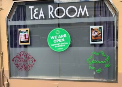 Tea Room COVID signage