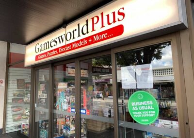 Gamesworld plis COVID sticker