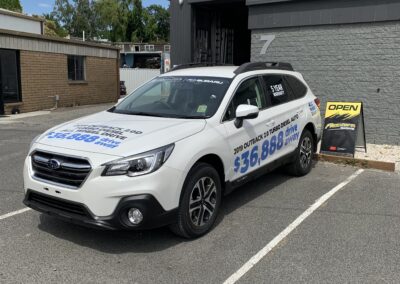 2019 Subaru outback car lot signage