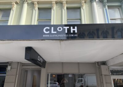 Clothlifestyle store font signage