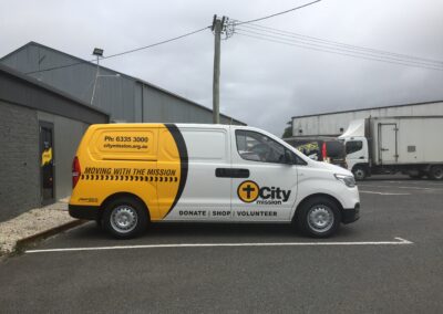 City Mission van signage