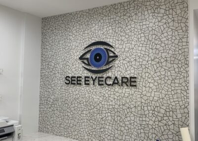 See eye care wall mounted signage