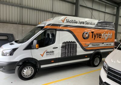 Tyreright van signage at Pakenham