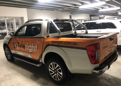 Tyre right dual cab signage