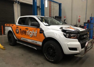 Tyre right dual cab signage alternative view